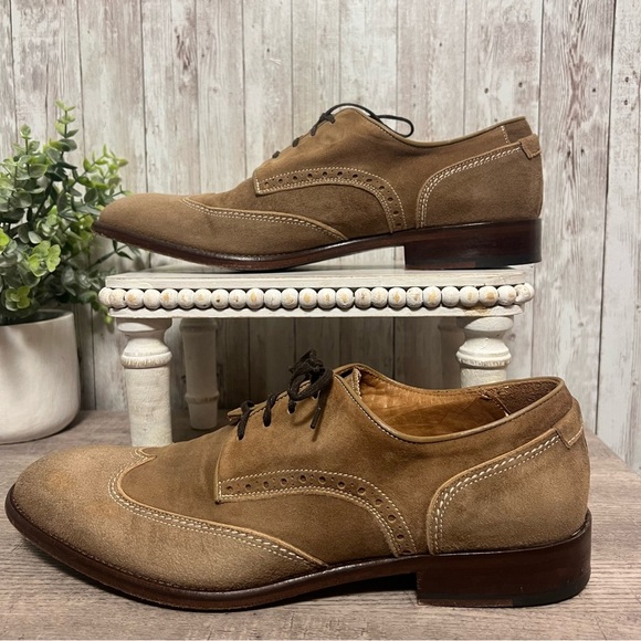 Johnston & Murphy Brown Suede Wingtip Oxfords Men’s 11 Preppy Classic main image 6